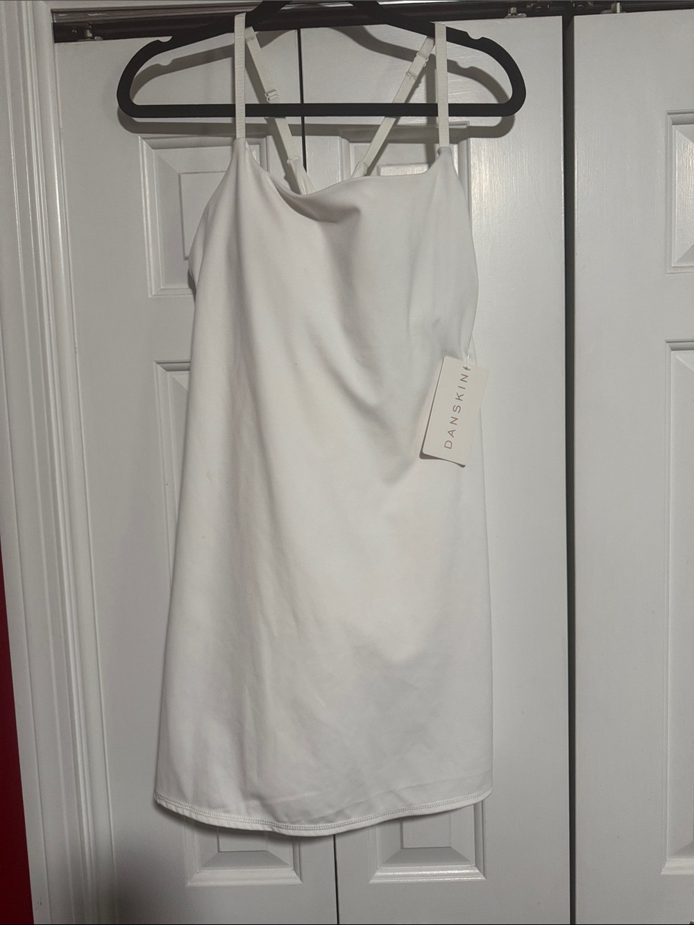 Danskin White Skinny Straps Active Dress
